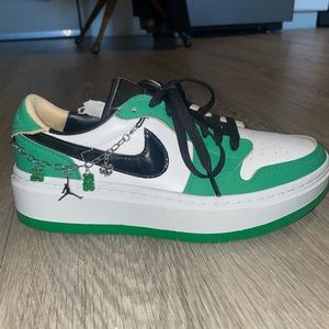 Green, White, and Black Jordan 1 Elevate Low